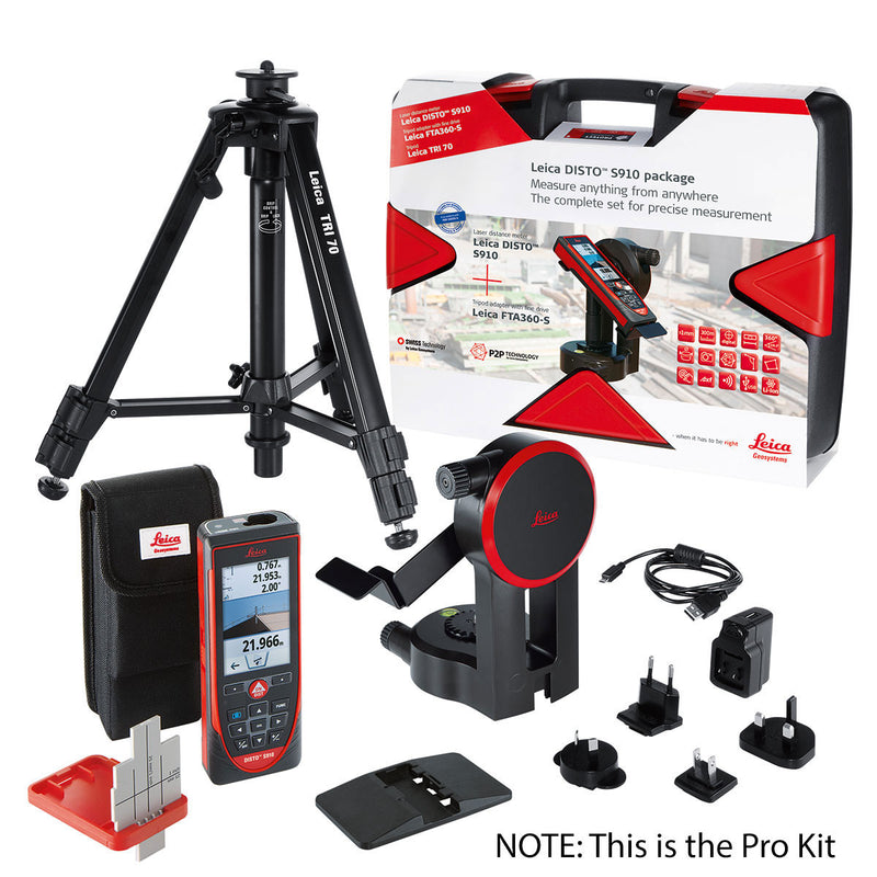 Leica DISTO™ S910 Laser Distance Meter Pro Kit