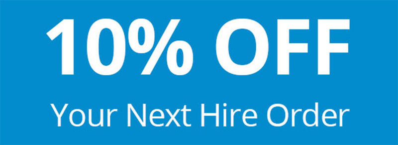 10% Off Website Prices on Your Next Hire Order
